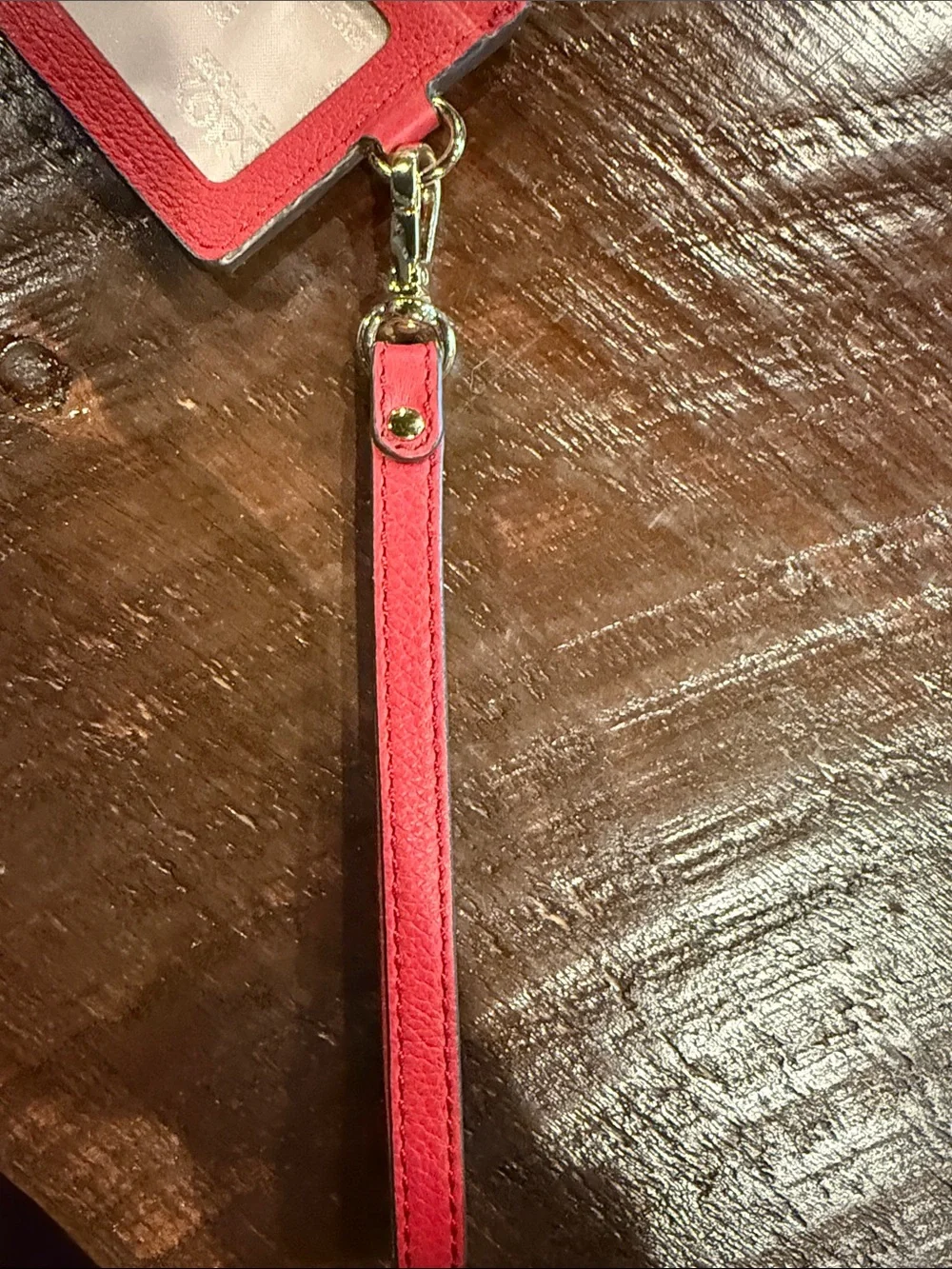 Michael Kors Red Leather Wristlet Card Case